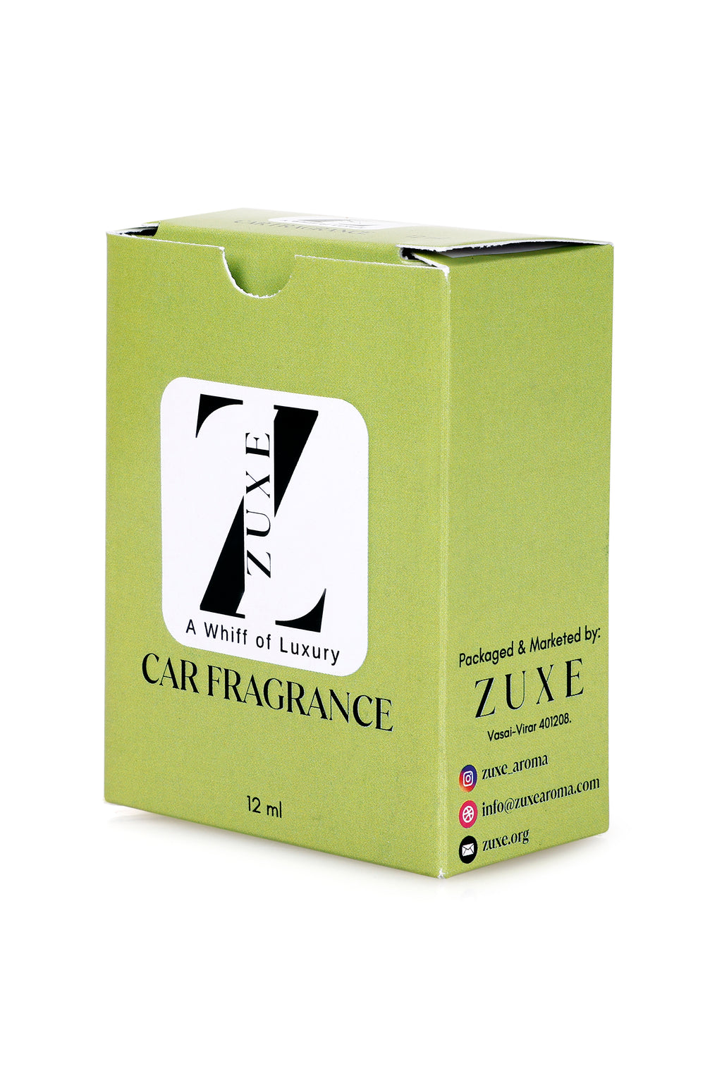 ZUXE (DUSK) Hanging Car Air Freshener | Car Accessories Interior | Car Perfume Aroma with Essential Oils Fragrance in Glass Bottle with Wooden Diffuser | 12 ml