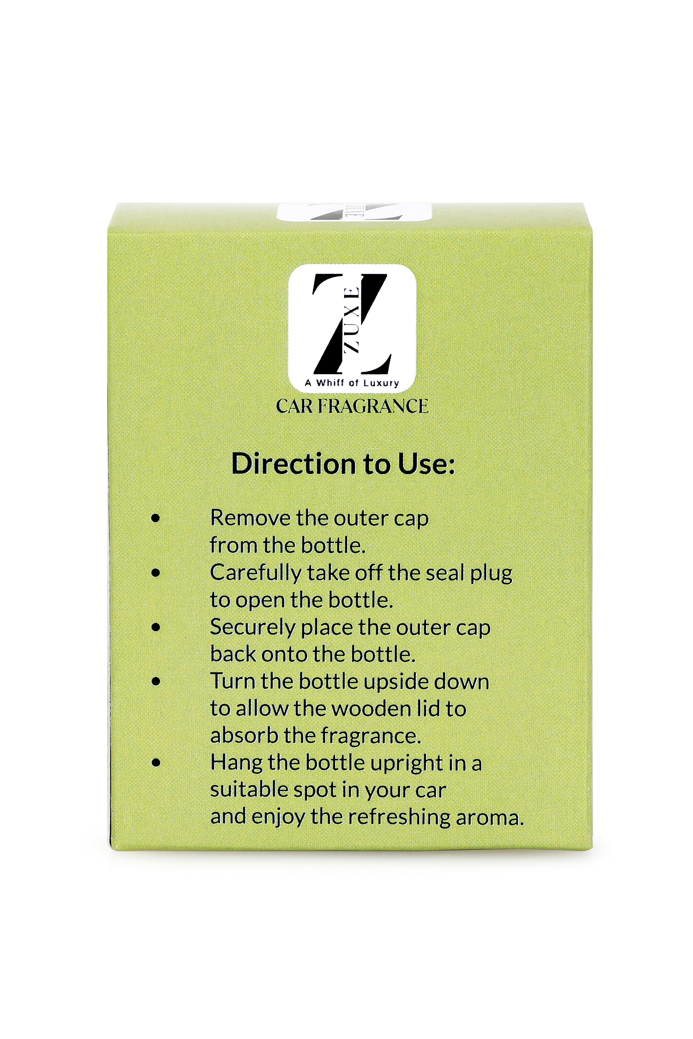 ZUXE (DUSK) Hanging Car Air Freshener | Car Accessories Interior | Car Perfume Aroma with Essential Oils Fragrance in Glass Bottle with Wooden Diffuser | 12 ml