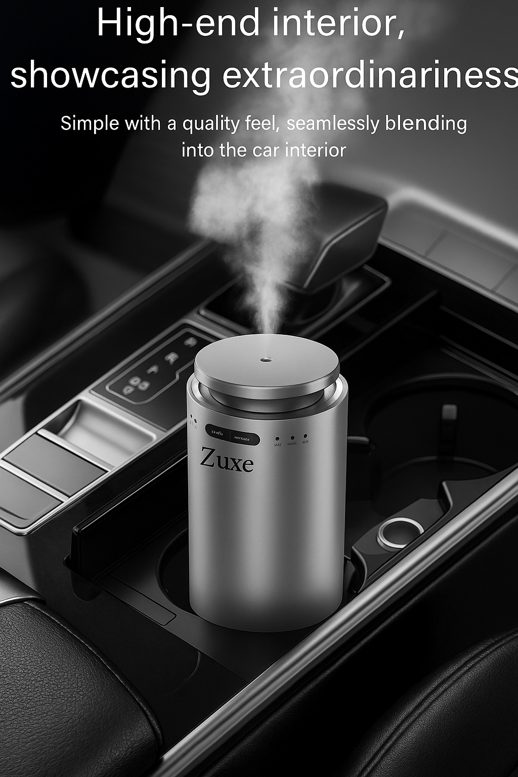 ZUXE Smart Car Aroma Diffuser Rechargeable Air Freshener Mist Dispenser with Auto On/Off,   3 Speed Modes & Stylish Interior Decor WITH (200mL OIL ) OUR BEST SELLER