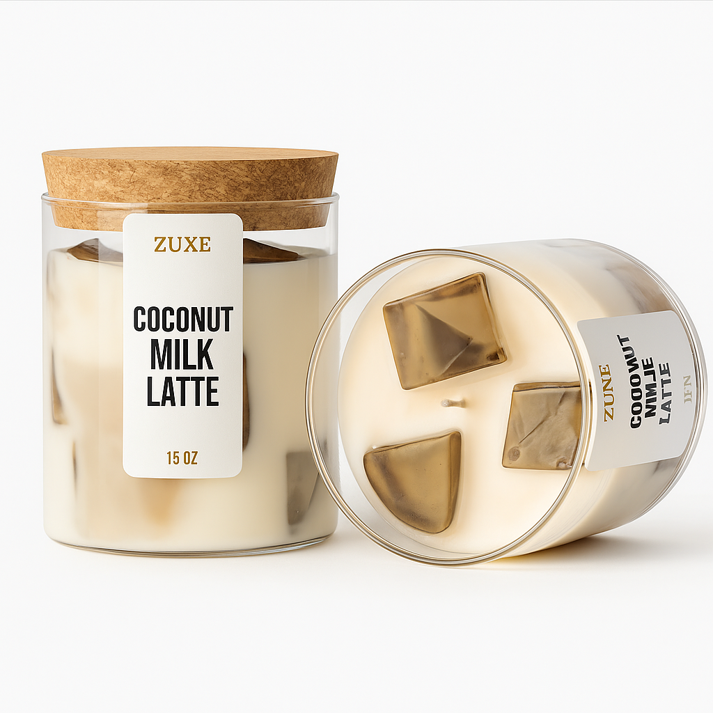 ZUXE CANDLES old Brew Coffee Scented Candle 350 GM | Ice Latte Candle Chocolate & BerryBlast Aroma | 100% Soy Wax | Aromatherapy Candle | Perfect for Home Décor & Gifting