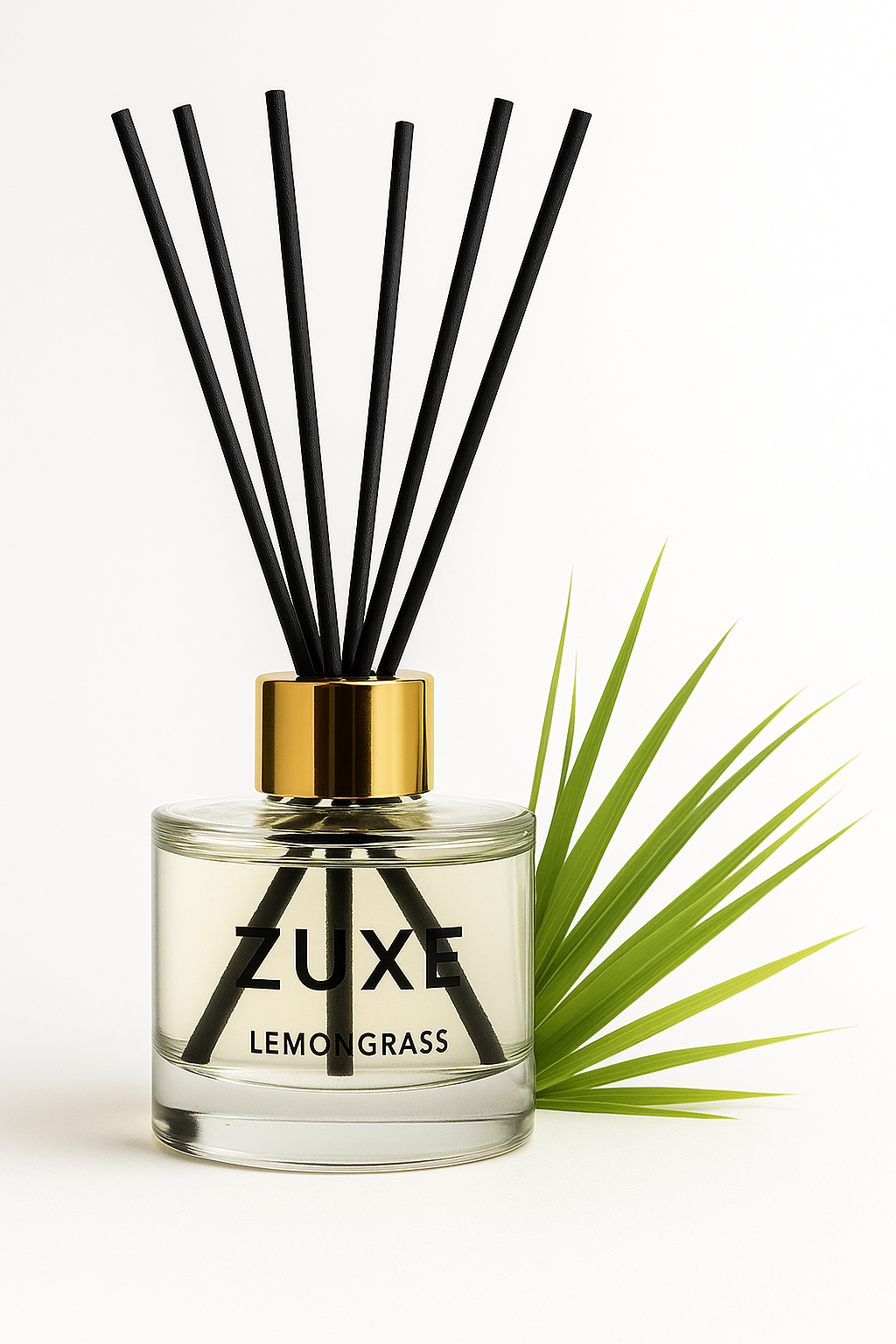 ZUXE 50ml LIME GRASS Reed Diffuser Set | Free 6 Fiber Reed Sticks | Stress Relief & Aromatherapy | Long-Lasting, Smoke-Free Air Freshener for Home, Bedroom & Office | Ideal for Gifting