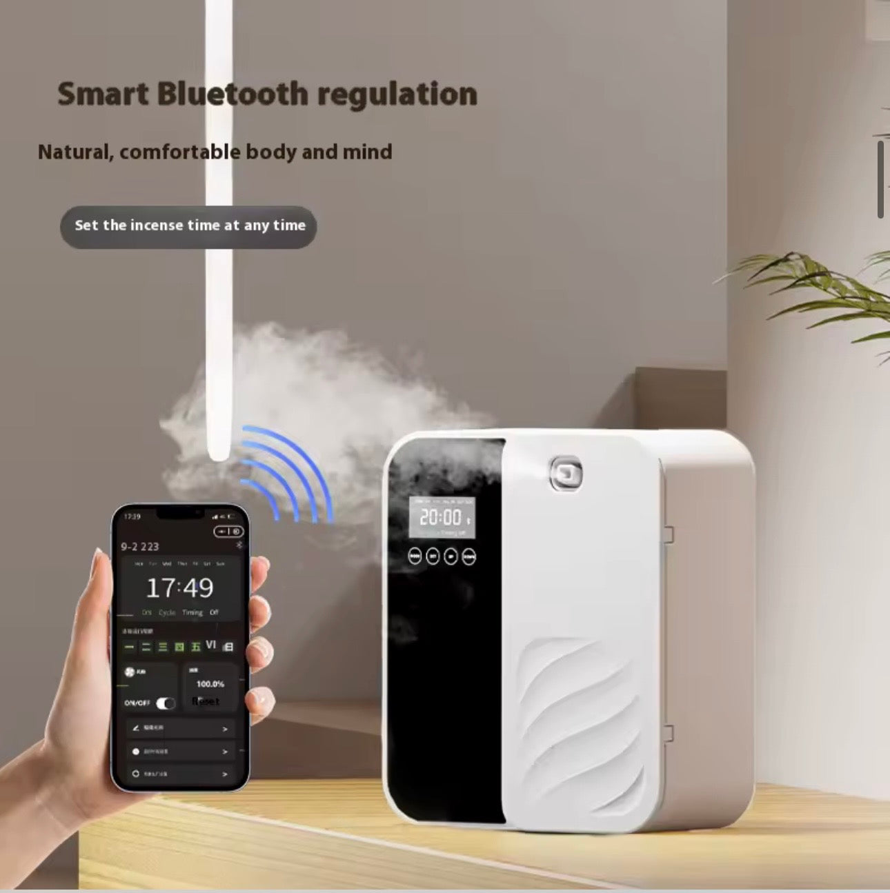 ZUXE 500ml Water Tank Aromatherapy Diffuser Car Air Freshener Essential Oil Diffuser Waterless USB Auto Aromatherapy Nebulizer (US Plug 100‑240V)