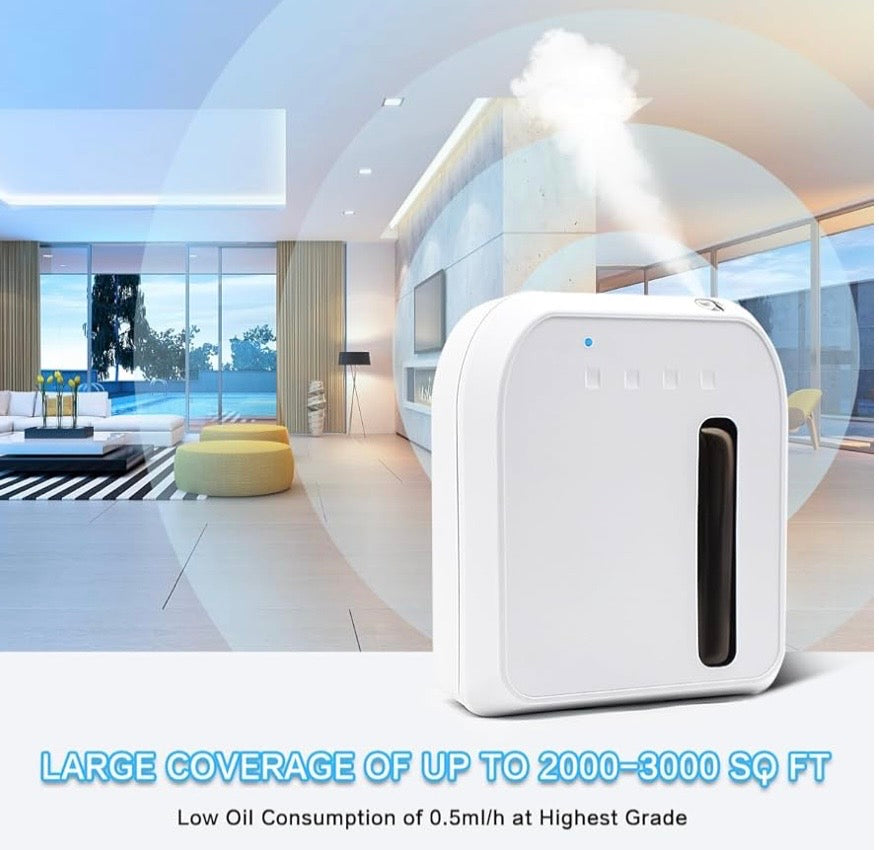 ZUXE Scent Air Machine for Home 500 Sq. Ft Coverage Waterless Essential Oil Diffuser with with USB & Battery Powered, Hotel Collection Diffuser for Home, Large Room, Hotel, Spa, Office