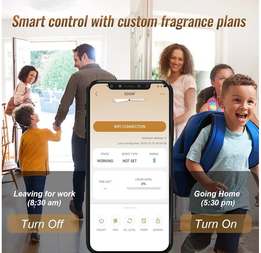 ZUXE Automatic Scent Machine500CL(App Controlled) For Showroom, Gym, Clinic, Office, Home (Covers 1500-2000 sqr fts)user