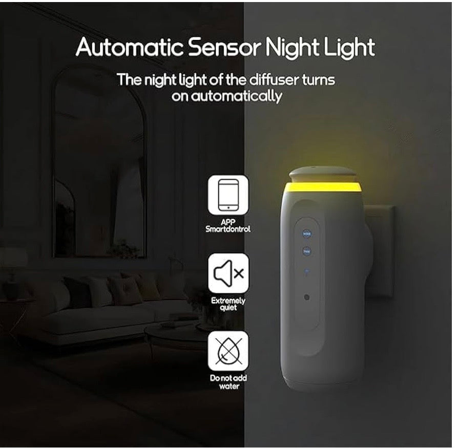 ZUXE Diffuser with Plug, Wall Plug Diffuser 100‑240V Photosensitive for Living Room Bed room  (US Plug)